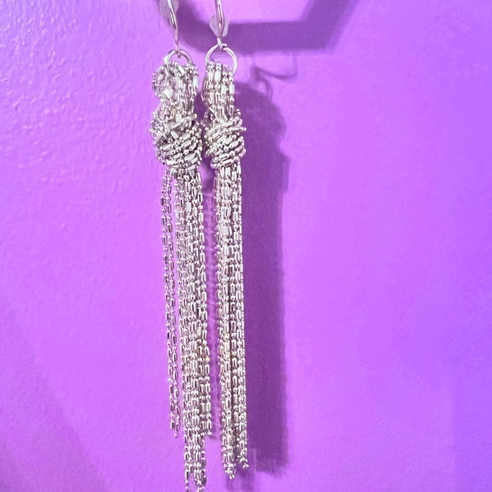 🤯5/$25🤯 NEW Gold Color Long Chain Knot Dangly Earrings
